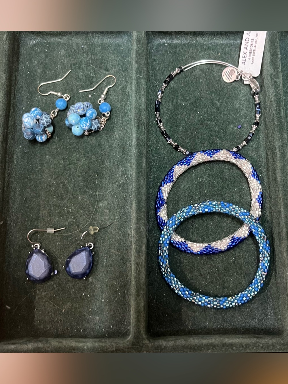 Assorted Blue & Silver Jewelry Set